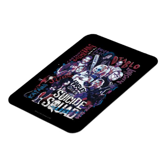 Suicide Squad | Task Force X Typografy Foto Magnet (Linke Seite)