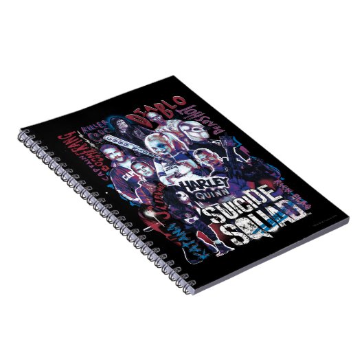 Suicide Squad | Task Force X Typografy Foto Notizblock (Rechte Seite)