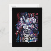 Suicide Squad | Task Force X Typografy Foto Postkarte (Vorne/Hinten)