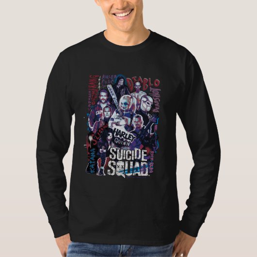 Suicide Squad | Task Force X Typografy Foto T-Shirt (Vorderseite)