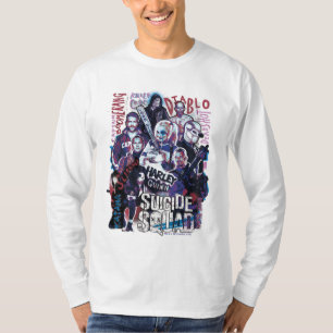 Suicide Squad Task Force X Typografy Foto T-Shirt
