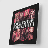 Suicide Squad | Taskforce X Group Emblem Quadratische Wanduhr (Winkel)