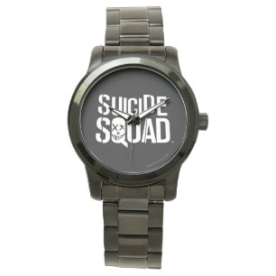 Suicide Squad Weißes Logo Armbanduhr
