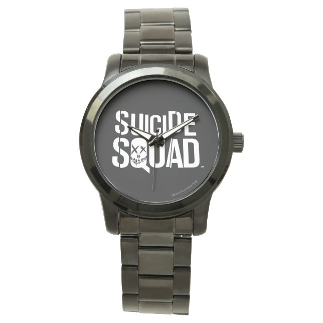 Suicide Squad | Weißes Logo Armbanduhr (Vorderseite)