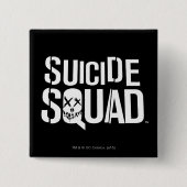 Suicide Squad | Weißes Logo Button (Vorderseite)