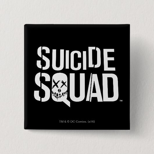 Suicide Squad | Weißes Logo Button (Vorderseite)