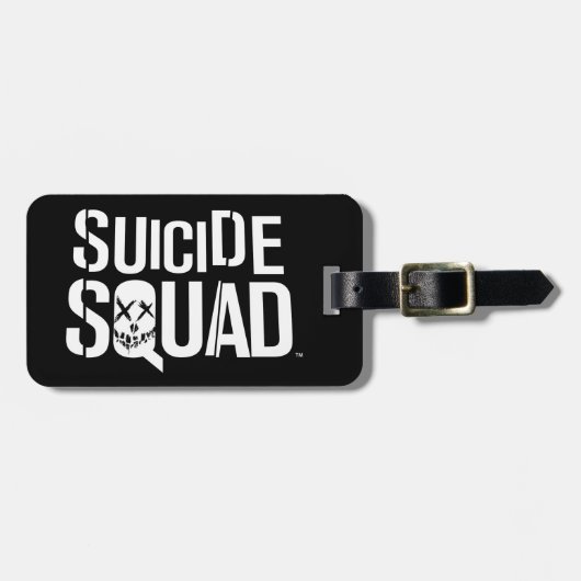 Suicide Squad | Weißes Logo Gepäckanhänger (Vorderseite horizontal)
