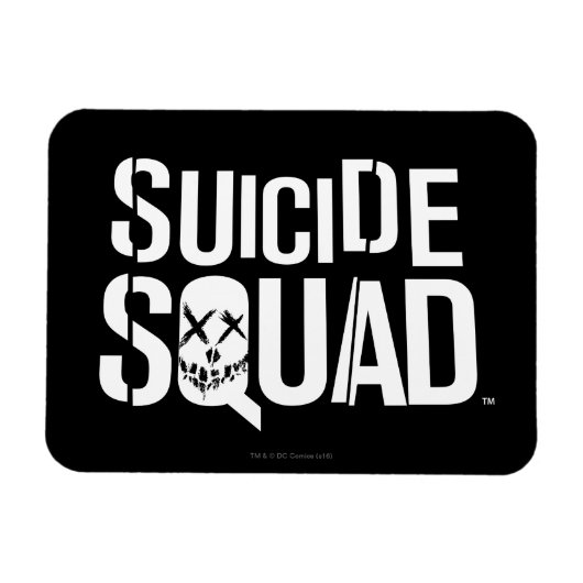 Suicide Squad | Weißes Logo Magnet (Horizontal)