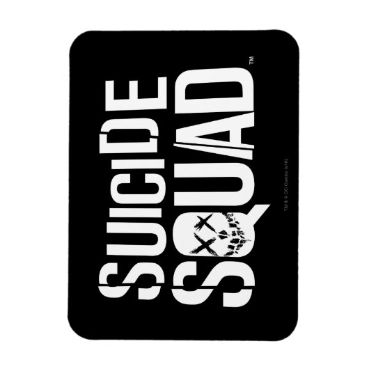 Suicide Squad | Weißes Logo Magnet (Vertikal)