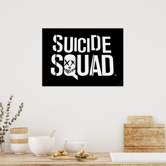 Suicide Squad | Weißes Logo Poster (Küche)