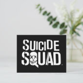 Suicide Squad | Weißes Logo Postkarte (Stehend Vorderseite)