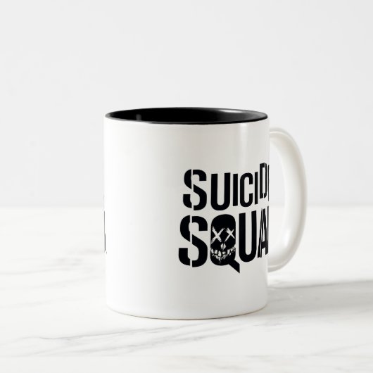 Suicide Squad | Weißes Logo Zweifarbige Tasse (VorderseiteRechts)