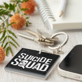 Suicide Squad White Logo Schlüsselanhänger (Vorderseite rechts)