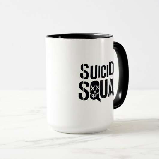 Suicide Squad White Logo Tasse (VorderseiteRechts)