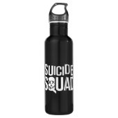 Suicide Squad White Logo Trinkflasche (Vorderseite)
