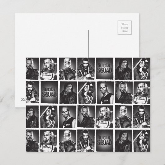 Suicide Squad | Yearbook Pattern Postkarte (Vorne/Hinten)