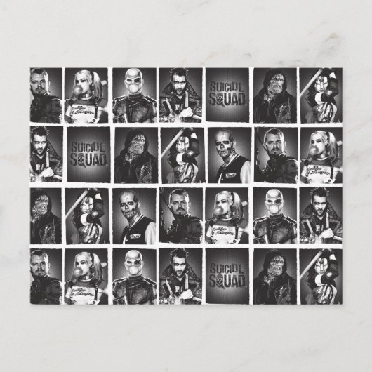 Suicide Squad | Yearbook Pattern Postkarte (Vorderseite)