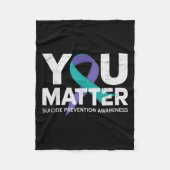 Suicides Prevention Shirts Suicide Awareness  Fleecedecke (Vorderseite)