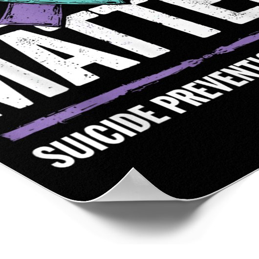 Suicides Prevention Shirts Suicide Awareness  Poster (Ecke)