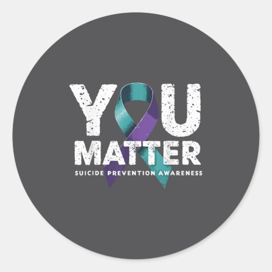 Suicides Prevention Shirts Suicide Awareness Runder Aufkleber (Vorderseite)