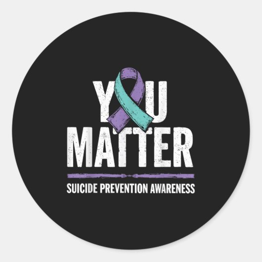 Suicides Prevention Shirts Suicide Awareness  Runder Aufkleber (Vorderseite)