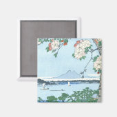 Suijin Shrine Massaki Hiroshige Japanische Kunst Magnet (Vorderseite/Rückseite)