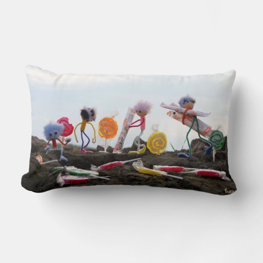 Suikerfeest oogstende Fubby's. Lendenkissen (Vorderseite)