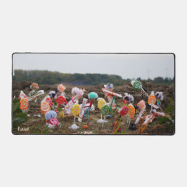 Suikerfeest oogstende Fubby's op het land. Schreibtischunterlage