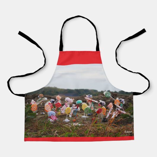 Suikerfeest oogstende Fubby's op het land. Schürze (Vorderseite)