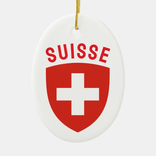Suisse (Französische Schweiz) Keramik Ornament (Vorne)