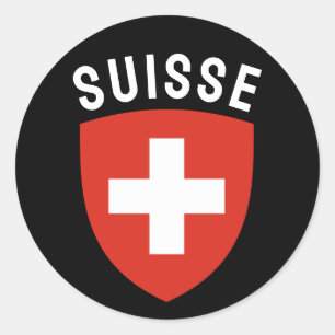 Suisse (Französische Schweiz) Runder Aufkleber