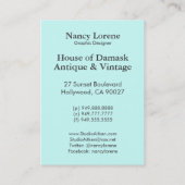 SUISSE: Kunst-Deko Moderne: Sechziger-Büro, Visitenkarte (Rückseite)