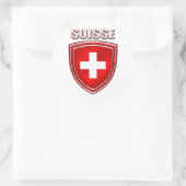 Suisse Logoschild-Emblemflagge von der Schweiz Runder Aufkleber (Tasche)