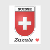 Suisse | Schweiz | Wappen Aufkleber (Blatt)
