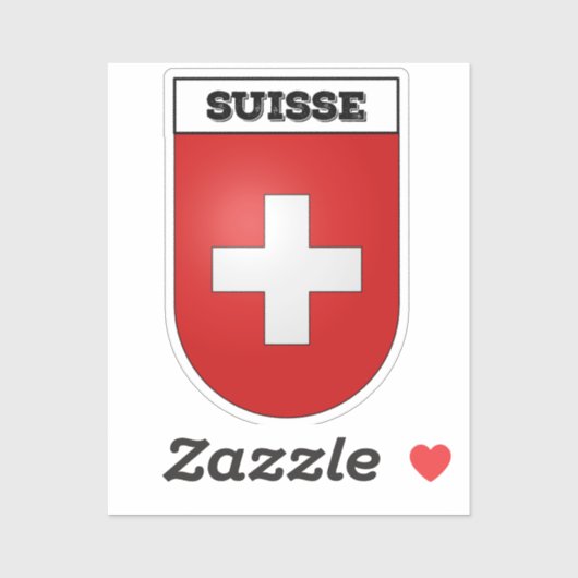 Suisse | Schweiz | Wappen Aufkleber (Blatt)