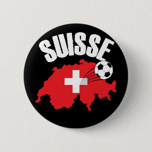 Suisse Switzerland Karte Fußball Button
