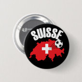 Suisse Switzerland Karte Fußball Button (Vorne & Hinten)