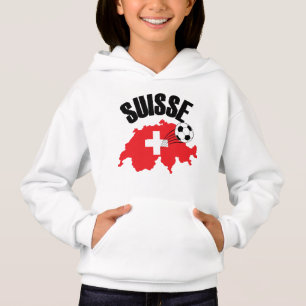 Suisse Switzerland Karte Schweizer Fußball Hoodie