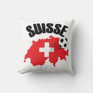 Suisse Switzerland Karte Schweizer Fußball Kissen