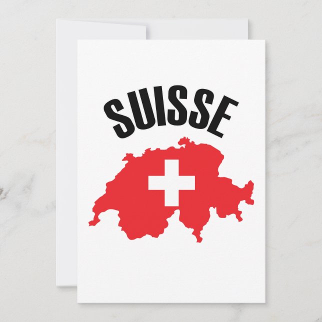 Suisse Switzerland Kartenflagge (Vorderseite)