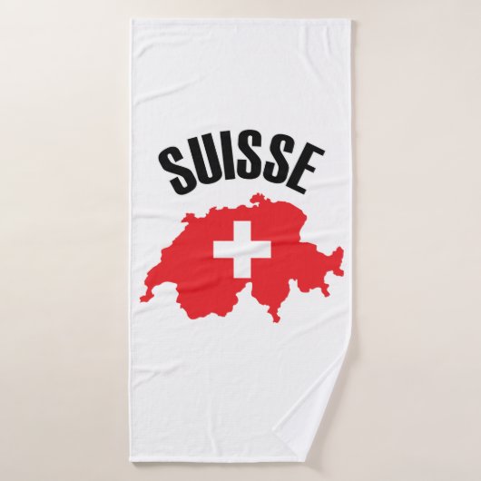 Suisse Switzerland Kartenflagge Badehandtuch (Badehandtuch)