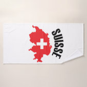 Suisse Switzerland Kartenflagge Badehandtuch (Badehandtuch)
