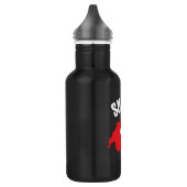 Suisse Switzerland Kartenflagge Edelstahlflasche (Links)