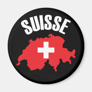 Suisse Switzerland Kartenflagge Magnet