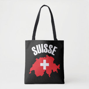 Suisse Switzerland Kartenflagge Tasche