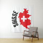 Suisse Switzerland Kartenflagge Wandteppich (Beispiel)