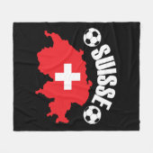 Suisse Switzerland Soccer Fleecedecke (Vorderseite (Horizontal))
