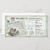 Suitcase Boarding Pass Invitation (Vorne/Hinten)