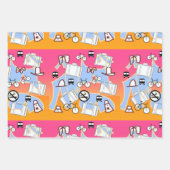 Suitcase wird reisen geschenkpapier set (Vorderseite 3)