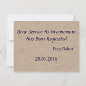 Suitup Werden Sie mein Bestman Glitzer Einladung (Rückseite)